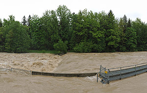 Bildvergleich Hochwasser