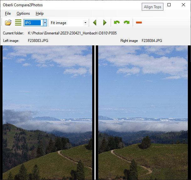 Screenshot Oberli Compare2Photos